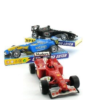 F1 Friction Toy Car on Blister Card (12 pcs)