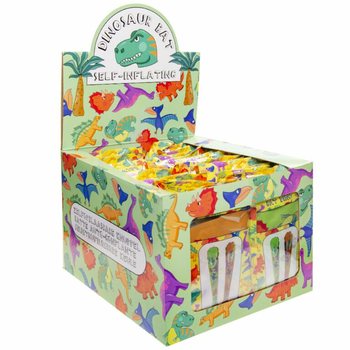 Self-Inflating Dinosaur Batons - Display Box (48 Pcs)