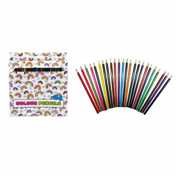LARGE 24-PIECE COLOURING PENCIL SET (12 pcs)