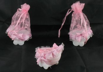DECORATIVE BABY CARRIAGE - BABY PINK (20 pcs)