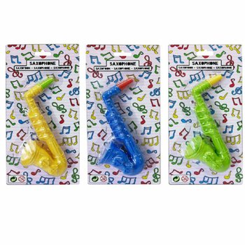 Saxophone Toy - 16 cm - Mixed Colors - Carded (12 pcs)