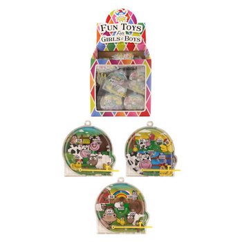 Lucky Dip Mini Pinball Game Farm Animals in Display (108 pcs)