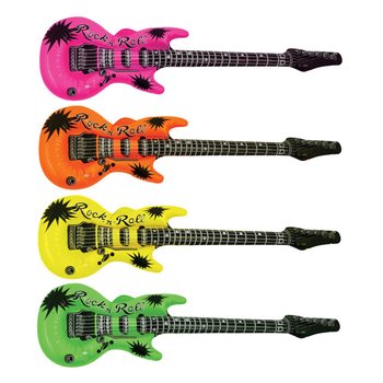 Inflatable Guitar Neon Mix - 95cm (12 pieces)