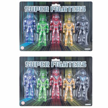 SUPER FIGHTERS - 5 ACTION FIGURES ON CARD (6 pcs.)