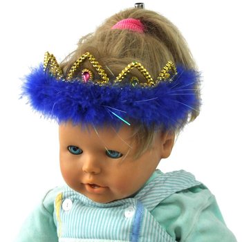 GOLDEN crown with BLUE PLUSH EDGE (12st).
