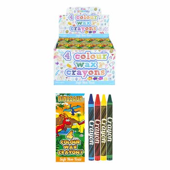 4-Piece Crayon Set - Dinosaur Display Model (120 pcs.)