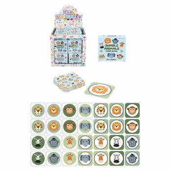 SMALL MEMORY GAMES - MODEL: JUNGLE ANIMALS - IN DISPLAY (64 pcs.)