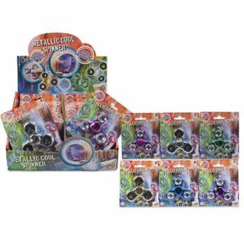 ** MEGA CHEAP ** METALLIC COOL SPINNER ON CARD (24pcs.)
