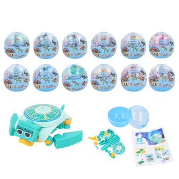 BRICKS BUILDING BLOCKS SEA LIFE IN CAPSULE AND DISPENSER (12 pcs)