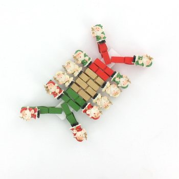 12 SANTA CLOTHESPINS (12pcs)