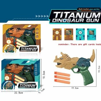 Dinosaur Gun with Darts & Target - Gift Box (Set of 2)