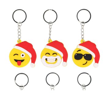 CHRISTMAS SMILLEY KEYRINGS (12pcs.)