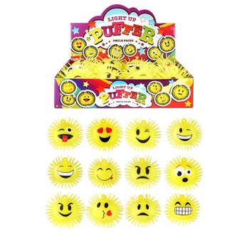 LUMINOUS SMILI PUFFER BALLS IN DISPLAY (12pcs)