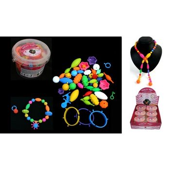 MAKE YOUR OWN NECKLACE OR BRACELET, 200 parts. IN DISPLAY (6pcs)