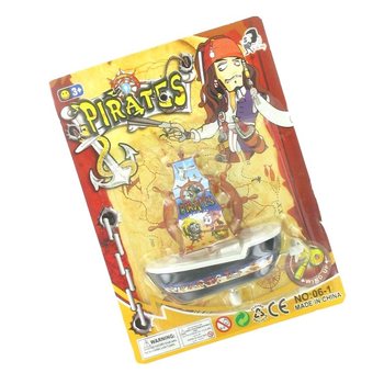 Wind-up Pirate Boat on Card (12 pcs)