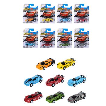 PULL BACK SPORTS CARS ON CARD - MIXED COLORS (12 pcs)