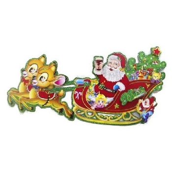 2-PIECE DECORATIVE PLATES - sleigh