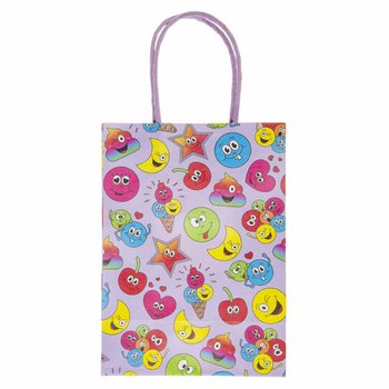Smiley Paper Gift Bags - 16x9x22 cm (Pack of 12)