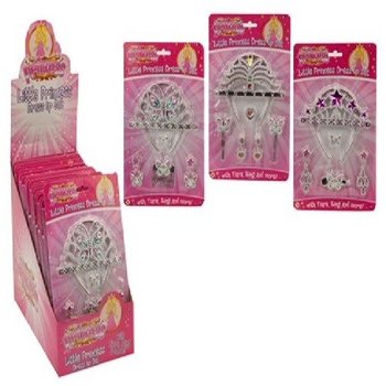 Princess Tiara Set on Card (24 pcs)