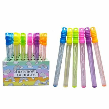 LARGE RAINBOW BUBBLE STICK - IN DISPLAY (24 pcs.)
