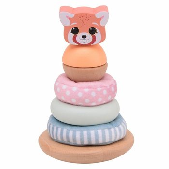 JOUECO Wooden Stacking Tower with Soft Rings