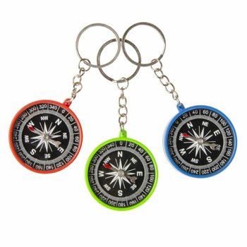 Colorful Compass Keychains (48 pcs)