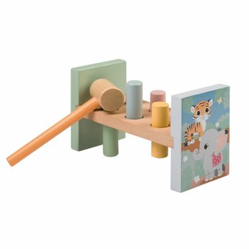 JOUECO - WOODEN WILD ANIMAL HAMMER BENCH - Suitable for children from: 12 Months (1st.)
