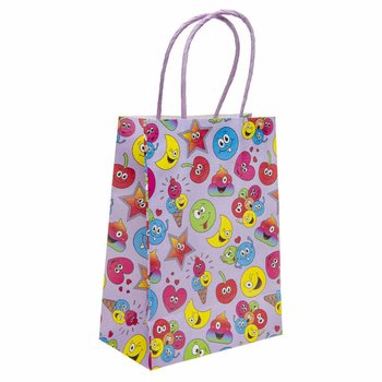 Smiley Paper Gift Bags - 16x9x22 cm (Pack of 12)