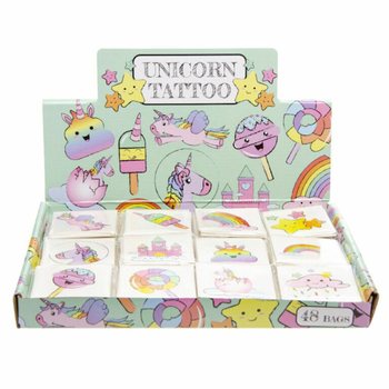 Fun Tattoos Unicorn - Packs of 12 Tattoos (48-Pack Display)