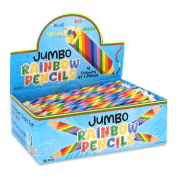 RAINBOW PENCILS IN DISPLAY (72 pcs.)