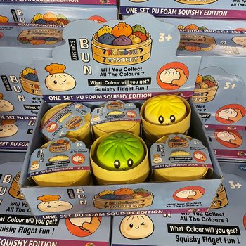 RAGE - Squishy Bun Dumplings LARGE - ONE SET PU FOAM SQUISHY EDITION Dim. 8.5 x 8.5 x 4.8 cm (12 pcs.)