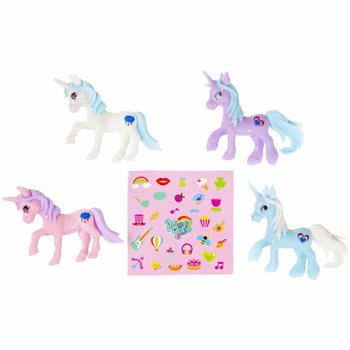 Unicorn Figurine with Sticker Sheet (48 pcs)