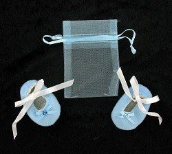 Baby Shoes with Gift Bag - Blue (12 pairs)