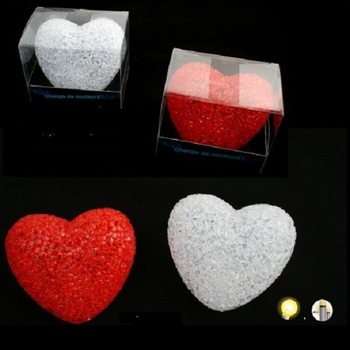 STANDING LED HEART, COLOR CHANGING IN DISPLAY (12pcs)