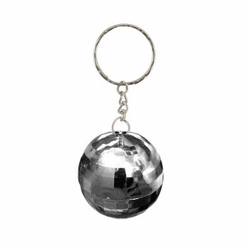 Silver Disco Ball Keychains (12-Pack)
