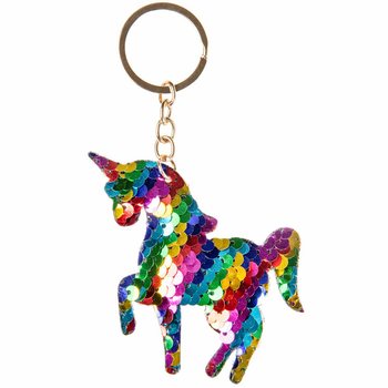 UNICORN / UNICORN KEY RING WITH SEQUINS (12 pcs)