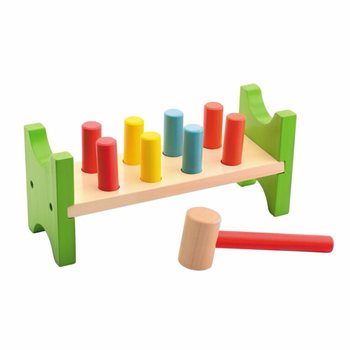 JOUECO - WOODEN HAMMER BENCH - Suitable for children from: 12 Months (1st.)