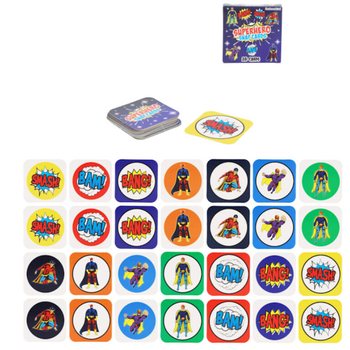 SMALL MEMORY GAMES - MODEL: SUPER HERO - IN DISPLAY (64pcs.)