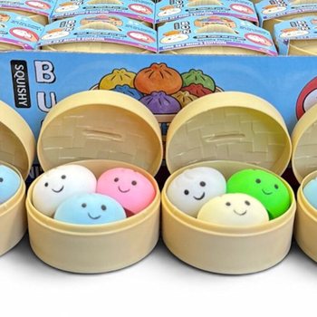 RAGE - Squishy MINI&rsquo;S EDITION Bun Dumplings SMALL (5.3 x 5.3 x 4.1 Cm) Viral 2026 Fidget Toy (24 pcs.)