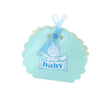 Baby Birth Favor Box Treat Packaging - Blue (12 pcs)