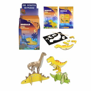 SCRATCH 3D Dinosaur Puzzles - Display (18 pcs)