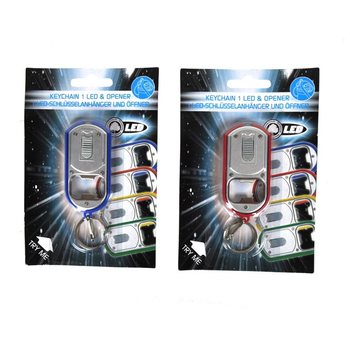Bottle Opener Flashlight Keychain on Card (12 pcs)