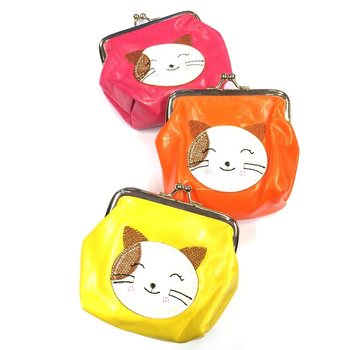 WALLET (CHILD) MIX COLORS KITTEN (6pc)