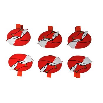 6-Piece Decorative Pegs - Model: Fox (24 sets)