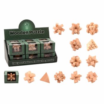 Wooden IQ Puzzle Display (12 pcs)