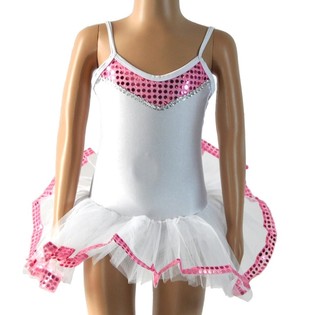 WHITE / PINK TUTU FOR CHILDREN - SIZE 8