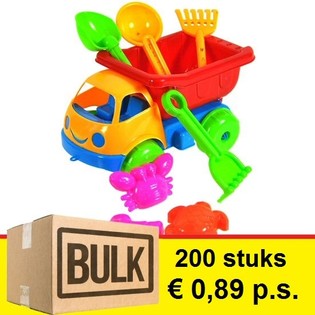 ***BULK DEAL*** TOY DUMP TRUCK BEACH SET 17 CM (200 pcs.)