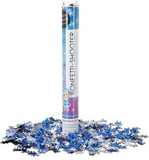 Confetti cannon - Snowflake - 40 cm - party shooter (10 pcs.)