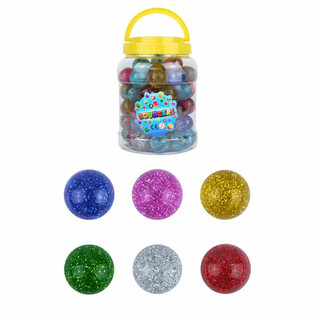 Glitter Bouncy Balls &Oslash;3.3cm (Pot of 72)