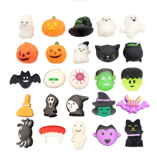 MIX HALLOWEEN SQUISHY FIGURES IN BUCKET (25 pcs)